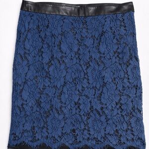 Elegant Blue Lace Skirt